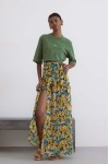 Maxi Skirt Wrap Yellow Flowers